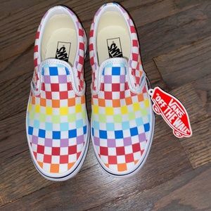 Vans checkerboard Slip-on shoes size 3